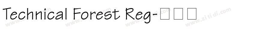 Technical Forest Reg字体转换